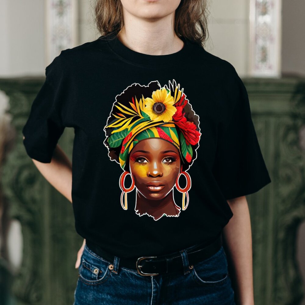 African Queen T-Shirt, African Pride Shirt, Black Heritage Shirt, Melanin Tee